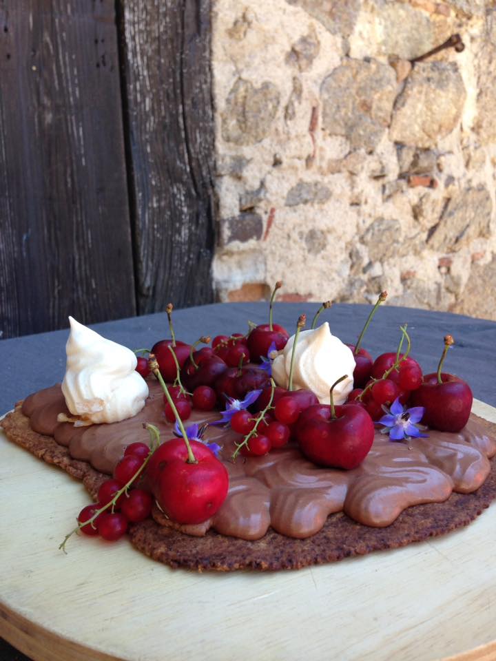 Tarte chocolat fruits